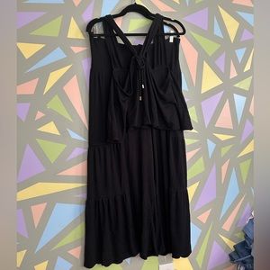 Free People halter top and wide leg pants set, size large